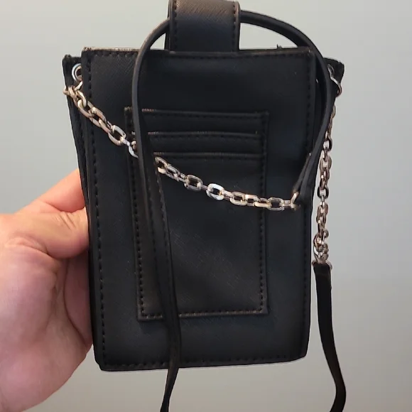 Nine West Black Crossbody Phone Pouch with Chain Strap - Picture 6 of 6